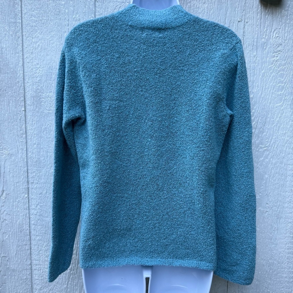 Sigrid Olsen Sport Women’s Blue Knit Pullover V-Neck Long Sleeve Sweater M - Picture 5 of 7